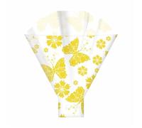 celloexpress 50cm x 44cm Caitlyn Yellow Florist Bouquet Flower Sleeves - Gift Wrap, Cellophane Bag, Packing Cover (Pack of 10)