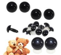 celloexpress 55mm Solid Black Eyes with Plastic Backs - Safety Eyes for Soft Toy or Teddy Bear Making - Pack of 2 Pairs