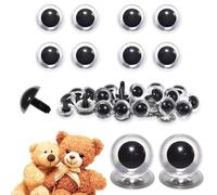 celloexpress 6mm Transparent Clear Crystal Eyes with Metal Backs - Safety Eyes for Soft Toy Teddy Bear Animal Making (Pack of 4 Pairs)