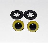 celloexpress 6mm Yellow Green Crystal Eyes with Metal Backs - Safety Eyes for Soft Toy Teddy Bear Animal Making (Pack of 1 Pair)