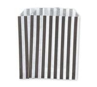 celloexpress 7" x 9" Black Striped Paper Sweet Bags - Classic Confectionery Gift Shop Goodie Party Bags (Pack of 200)