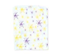 celloexpress 7" x 9" Star Burst Purple & Yellow Paper Sweet Bags - Patterned Classic Confectionery Gift Shop Goodie Party Bags (Pack of 250)