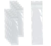 celloexpress 70mm x 220mm + 30mm Flap - Cellophane Clear Display Bags 30 Micron Self Seal - Small Cello - Pack of 50
