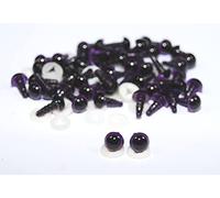 celloexpress 9mm Purple Eyes with Plastic Backs - Safety Eyes for Soft Toy or Teddy Bear Making - Pack of 25 Pairs