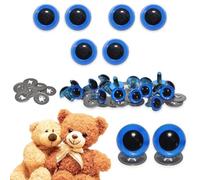 celloexpress 9mm Royal Blue Crystal Eyes with Metal Backs - Safety Eyes for Soft Toy Teddy Bear Animal Making (Pack of 3 Pairs)