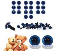 celloexpress 9mm Transparent Blue Eyes with Plastic Backs - Safety Eyes for Soft Toy Teddy Bear Animal Making (Pack of 10 Pairs)
