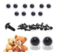 celloexpress 9mm Transparent Clear Eyes with Plastic Backs - Safety Eyes for Soft Toy Teddy Bear Animal Making (Pack of 5 Pairs)