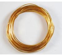 celloexpress Aluminium Craft Wire - 1.5mm x 10m (Diameter x Length) - Aluminium Wire 15 Guage (Dark Gold)
