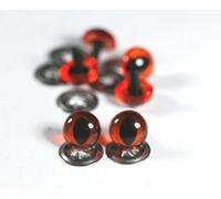 celloexpress Amber Cats Crystal Eyes with Metal Backs - 15mm - Safety Eyes for Soft Toys or Teddy Bears - Pack of 3 Pairs