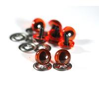 celloexpress Amber Cats Crystal Eyes with Metal Backs - 15mm - Safety Eyes for Soft Toys or Teddy Bears - Pack of 4 Pairs