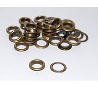 celloexpress Antique Bronze 4mm Brass Metal Eyelets Grommets & Washer Findings - for Leather Craft Clothing Flags Banners - Pack of 100