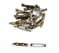 celloexpress Antique Bronze Brooch Bar Pins - Backs for Jewellery Making Findings (Antique Bronze - 20mm x 5mm - Hook Bar (2 Hole), Pack of 5)