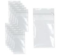 celloexpress Badge Cello - 55mm x 70mm + 30mm Flap - Cellophane Display Bags Self Seal 40 Micron - Tiny Cello - Pack of 100