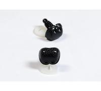 celloexpress Black Bear Noses 17mm x 14.5mm Plastic Backs - Teddy Bear & Soft Toy Making Detailed Nose - Pack of 2