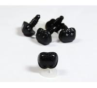 celloexpress Black Bear Noses 17mm x 14.5mm Plastic Backs - Teddy Bear & Soft Toy Making Detailed Nose - Pack of 5