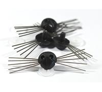 celloexpress Black Cats Whiskers 22mm Plastic Backs - Teddy Bear & Soft Toy Making Detailed Whiskers - Pack of 4