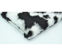 celloexpress Black Cow Fun Fur - 20mm Pile Teddy Bear & Soft Toy Making Faux Animal Fabric (Sample Size)