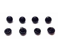 celloexpress Black Glass Dome Eyes with Metal Loops (4 Pairs, 6mm)