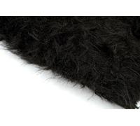 celloexpress Black Long Pile Fur - (1/2m - 50cm x 140cm) | 75mm Pile Teddy Bear & Soft Toy Making Faux Animal Fabric