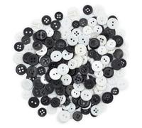 celloexpress Black & White Tiny Buttons - Mixed Colours Small Sizes Mini Crafts Sewing Card Embellishments (Pack of 100g)