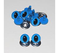 celloexpress Blue Cats Crystal Eyes with Metal Backs - 12mm - Safety Eyes for Soft Toys or Teddy Bears - Pack of 5 Pairs