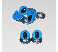 celloexpress Blue Cats Crystal Eyes with Metal Backs - 12mm - Safety Eyes for Soft Toys or Teddy Bears - Pack of 3 Pairs