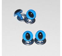 celloexpress Blue Cats Crystal Eyes with Metal Backs - 15mm - Safety Eyes for Soft Toys or Teddy Bears - Pack of 2 Pairs