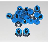 celloexpress Blue Cats Crystal Eyes with Metal Backs - 9mm - Safety Eyes for Soft Toys or Teddy Bears - Pack of 10 Pairs