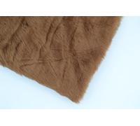 celloexpress Bright Brown Rabbit Faux Fur - 15mm Pile Plain Animal Fabric Material Teddy Bear & Soft Toy Making (1/4m - 50cm x 75cm)