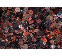 celloexpress Brown Buttons - Mixed Sizes of Various Chestnut Brown Buttons for Sewing and Crafting - Pack of 100g