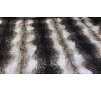 celloexpress Brown & White Wolf Plush Fur - 25mm Pile Teddy Bear & Soft Toy Making Faux Animal Fabric (1/2m - 50cm x 150cm)