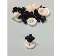 celloexpress Cat/Feline Nose 10mm x 7mm with Plastic Backs - Teddy Bear & Soft Toy Making Detailed Nose - Black - Pack of 10