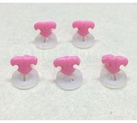 celloexpress Cat/Feline Nose 11mm x 7mm with Plastic Backs - Teddy Bear & Soft Toy Making Detailed Nose - Flamingo Pink - Pack of 5