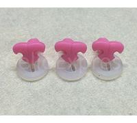 celloexpress Cat/Feline Nose 18mm x 12mm with Plastic Backs - Teddy Bear & Soft Toy Making Detailed Nose - Flamingo Pink - Pack of 3