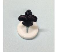 celloexpress Cat/Feline Nose 18mm x 12mm with Plastic Backs - Teddy Bear & Soft Toy Making Detailed Nose - Black - Pack of 1