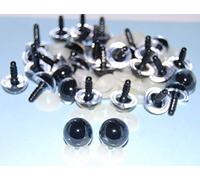 celloexpress CATS Clear 12mm Eyes with Plastic Backs - Safety Eyes for Soft Toy or Teddy Bear Making - Pack of 25 Pairs