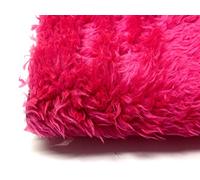 celloexpress Cerise Pink Curly Fur - 15mm Pile Teddy Bear & Soft Toy Making Faux Animal Fabric (1/4m - 50cm x 75cm)