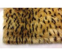 celloexpress Cheetah Fun Fur - 20mm Pile Teddy Bear & Soft Toy Making Faux Animal Fabric (1/8m - 50cm x 37cm)