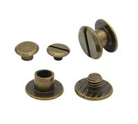 celloexpress Chicago Screws - Iron Fasteners | Interscrews | Binding Posts | Partition Screws (4mm Antique Bronze, Pack of 100)