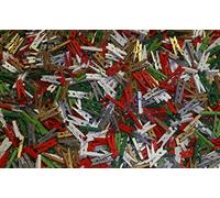 celloexpress Christmas Mix 2 25mm Mini Wooden Craft Pegs - Scrapbooking, Display Photos & Keepsakes (Pack of 50)