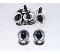 celloexpress Clear Cats Crystal Eyes with Metal Backs - 12mm - Safety Eyes for Soft Toys or Teddy Bears - Pack of 4 Pairs