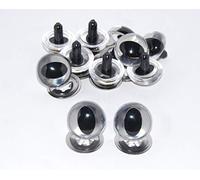 celloexpress Clear Cats Crystal Eyes with Metal Backs - 7.5mm - Safety Eyes for Soft Toys or Teddy Bears - Pack of 5 Pairs