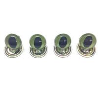 celloexpress Crystal Cats Eyes with Metal Backs - 24mm - Safety Eyes for Soft Toys or Teddy Bears (Pack of 2 Pairs, Green Cats Eyes)