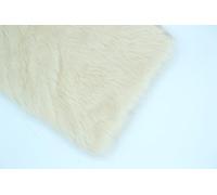 celloexpress Ecru Rabbit Faux Fur - 15mm Pile Plain Animal Fabric Material Teddy Bear & Soft Toy Making (Sample - 10cm x 10cm)