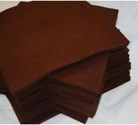 celloexpress Felt Sheets for Crafting and Soft Toy Making 100% Acrylic Craft Felt 9" Squares (SIENNA BROWN - SELF ADHESIVE, 5 Sheets)