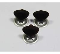 celloexpress FLOCK Brown Cat/Triangle Noses 24mm Metal Backs - Teddy Bear & Soft Toy Making Detailed Noses - Pack of 3