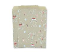 celloexpress Gingerbread Paper Candy Sweet Bags - Pack of 100 - Choice of Colours & Patterns - Wedding Favour Cake Party Bags 5" x 7" - 127mm x 178mm