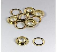 celloexpress Gold 10mm BRASS Metal Eyelets Grommets & Washer Findings - For Leather Craft Clothing Flags Banners - Pack of 5