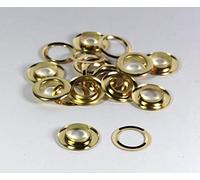 celloexpress Gold 18mm Brass Metal Eyelets Grommets & Washer Findings - for Leather Craft Clothing Flags Banners - Pack of 10
