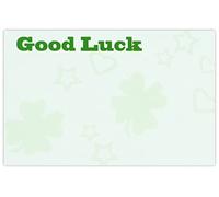 celloexpress Good Luck (Clover, Stars & Hearts) Flower Message Cards - 60mm x 90mm - Everyday Occasions Florist Card Gift Notes (Pack of 10)